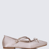 Erino Comfy Ballerina In Nude Pink