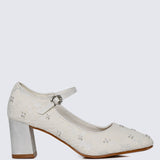 Candrea Comfy Heels In Ivory