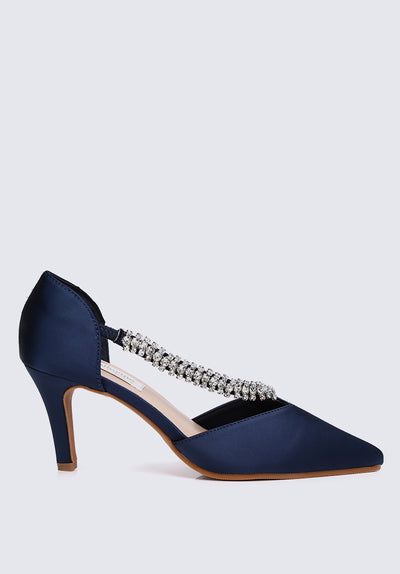 Everly Comfy Heels In Navy