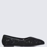 Peony Comfy Ballerina In Black