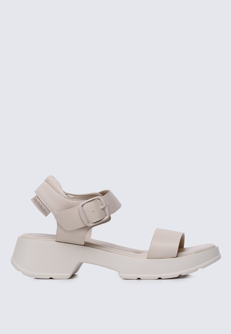 Go Walk Comfy Sandals In Almond