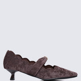 Sarah Comfy Heels In Charcoal