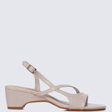 Yeemi Comfy Heels In Beige
