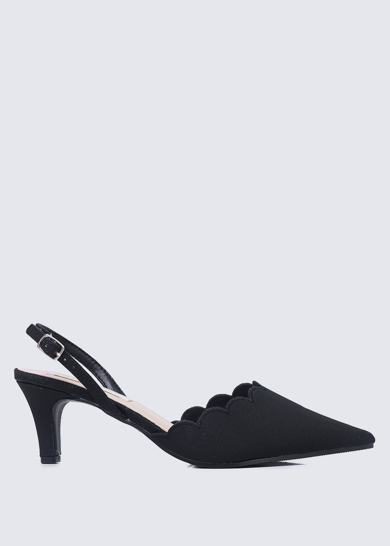 Yolanda Comfy Heels In Black - myballerine