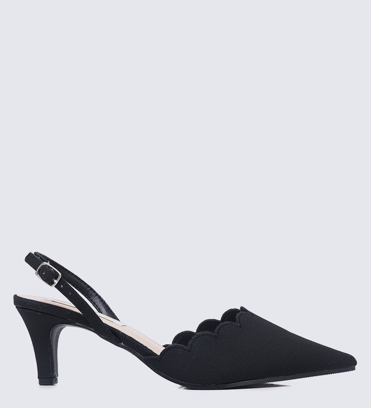 Yolanda Comfy Heels In Black - myballerine