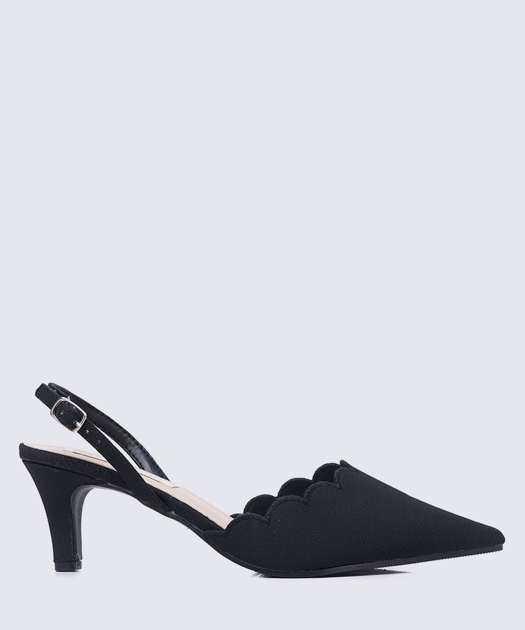Yolanda Comfy Heels In Black - myballerine