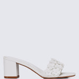Cyrene Comfy Heels In Off White