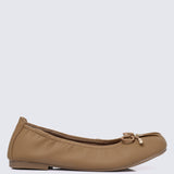 Stella Comfy Ballerina In Brown