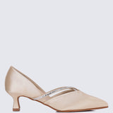 Whitney Comfy Heels In Champagne