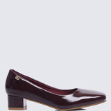 Lucy Ultra WideFit Comfy Heels In Maroon