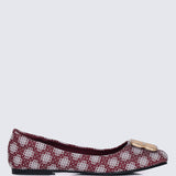 Melati Comfy Ballerina In Maroon