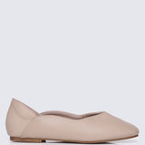 Etta Comfy Ballerina In Nude Pink