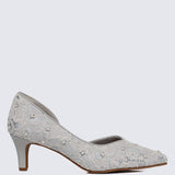 Kassia Comfy Heels In Silver