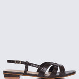 Finley Comfy Sandals In Espresso