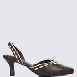 Maison Comfy Heels In Espresso