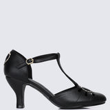 Lovella Comfy Heels In Black