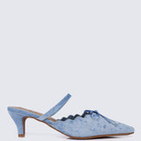 Lisbeth Comfy Heels In Blue