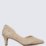 Kassia Comfy Heels In Nude