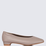 Priscilla Comfy Heels In Almond