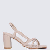 Sooya Comfy Heels In Almond