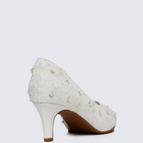 Kassia Comfy Heels In Ivory