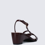 Yeemi Comfy Heels In Chocolate