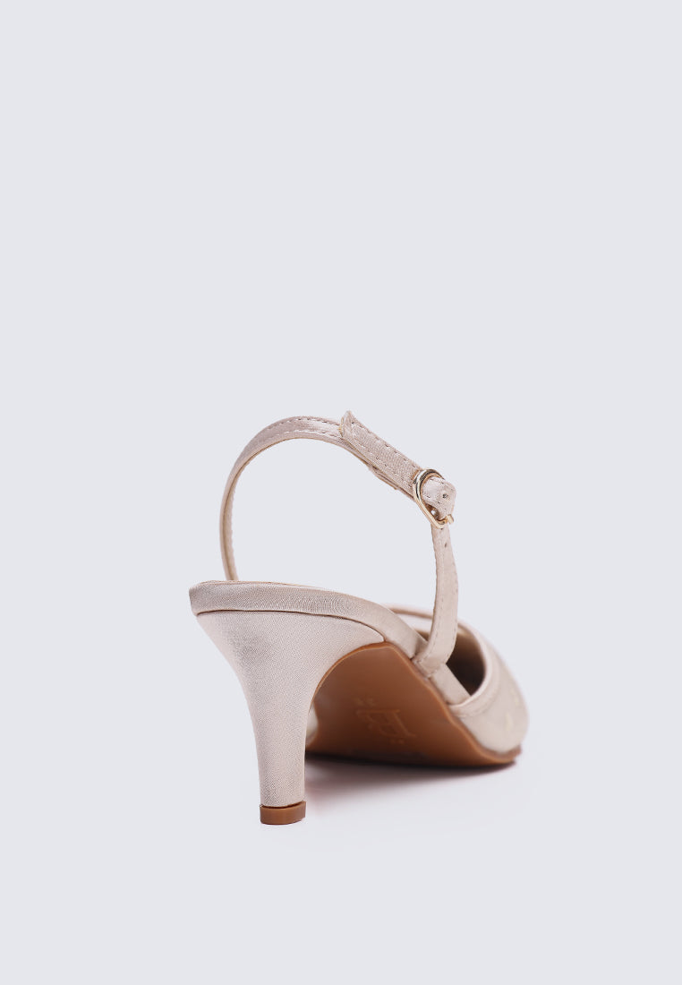 With Love Comfy Heels In Nude