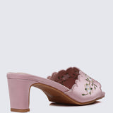 Katarina Comfy Heels In Pink