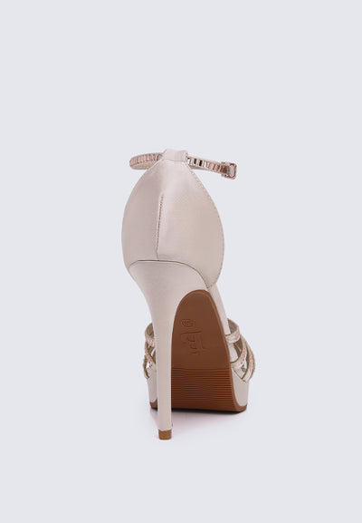 Dulce Comfy Heels In Almond