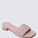 Corinne Comfy Sandals In Nude Pink