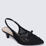 Cyanelle Comfy Heels In Black