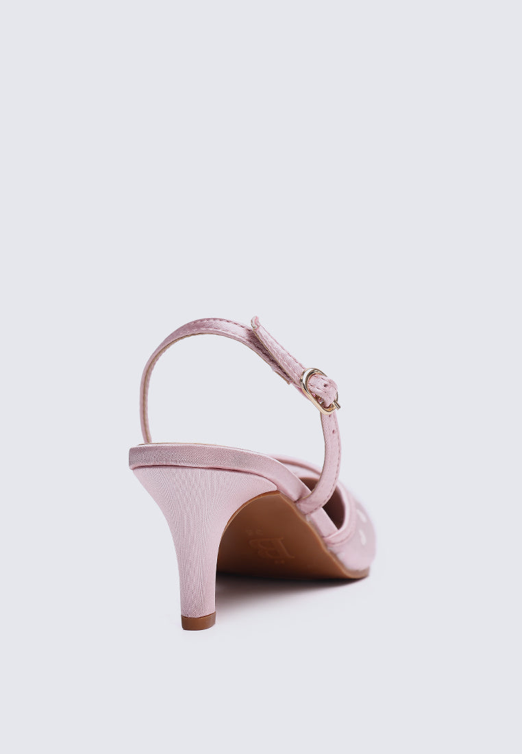 With Love Comfy Heels In Pink