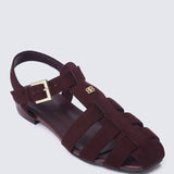 Choco Mousse Comfy Sandals In Burgundy