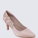 Madeleine Comfy Heels In Nude Pink