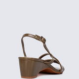 Yeemi Comfy Heels In Taupe