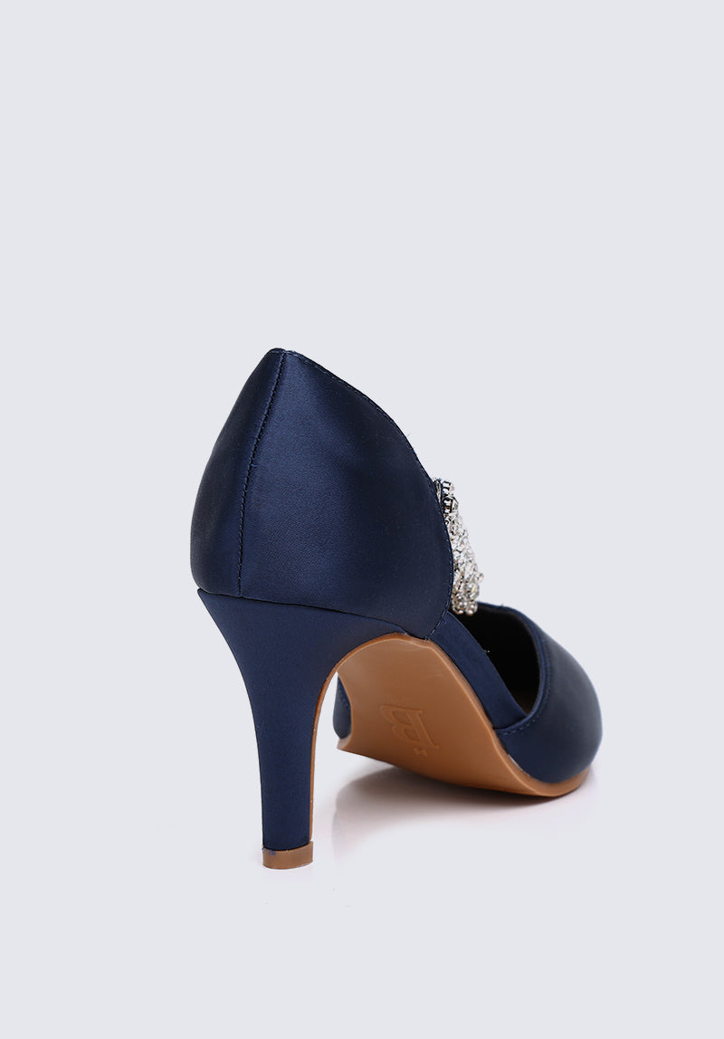Everly Comfy Heels In Navy