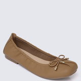 Stella Comfy Ballerina In Brown
