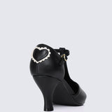 Lovella Comfy Heels In Black