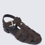 Choco Mousse Comfy Sandals In Espresso