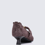 Sarah Comfy Heels In Charcoal