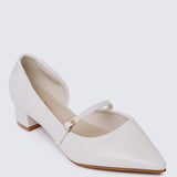 Catherine Ultra WideFit Comfy Heels In Off White