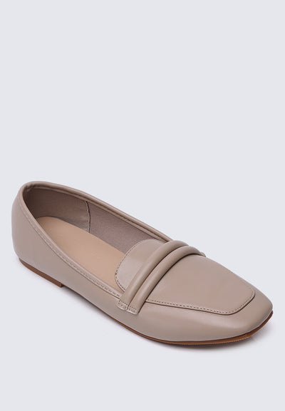 Aaliyah Comfy Loafers In Taupe