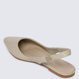 Kate Woven Comfy Ballerina In Almond