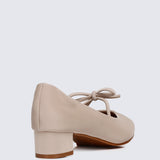Vivienne Comfy Heels In Nude