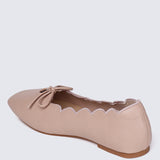 Clarimond Comfy Ballerina In Nude Pink