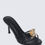Eternal Blossom Comfy Heels In In Black