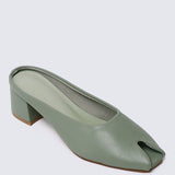 Lani Comfy Heels In Sage Green