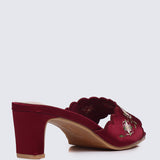 Katarina Comfy Heels In Maroon
