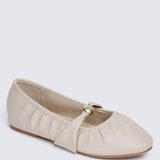 Rowena Comfy Ballerina In Almond