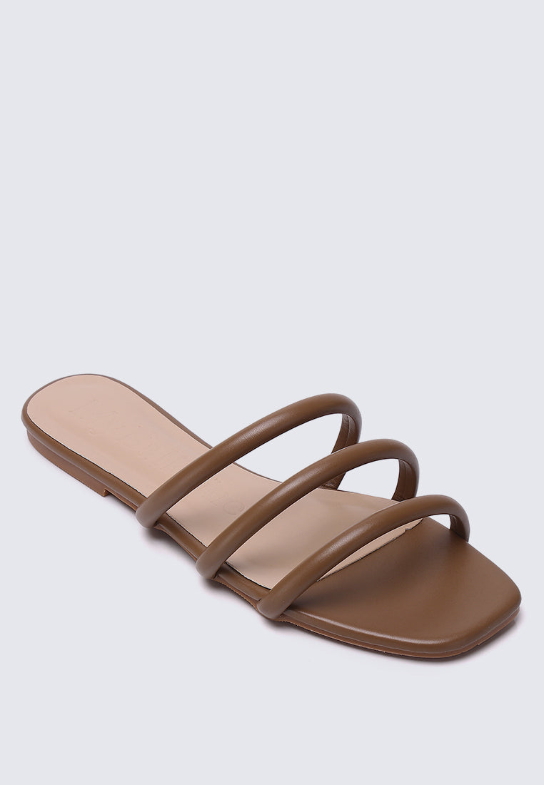 Nevaeh Comfy Sandals In Taupe